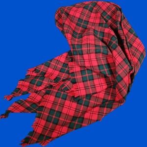 Vintage Pendleton Disneyland Shawl Women's OS Red Plaid Frontierland Wrap